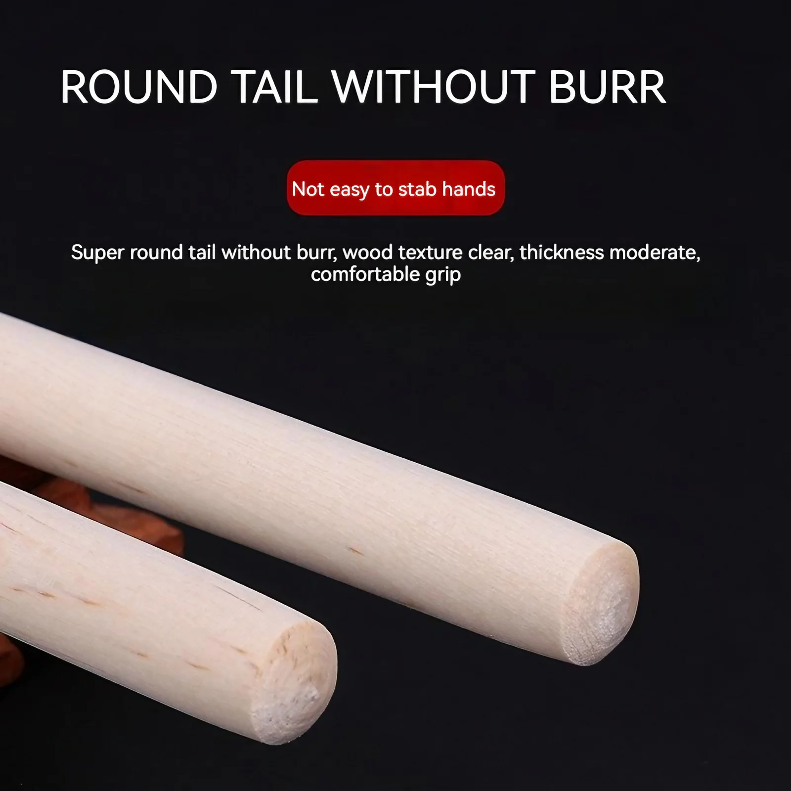 41 cm Maple Drumsticks with Wooden Tips 3 41 cm Maple Drumsticks with Wooden Tips - Image 3