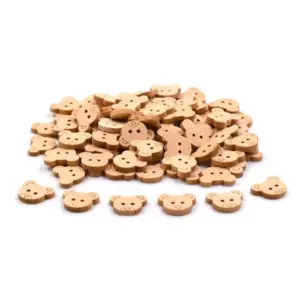 Wooden Bear Buttons Set of 50, 100, 200pcs 14 S96ebc3ddd8b94511b80370ba08333e2ag