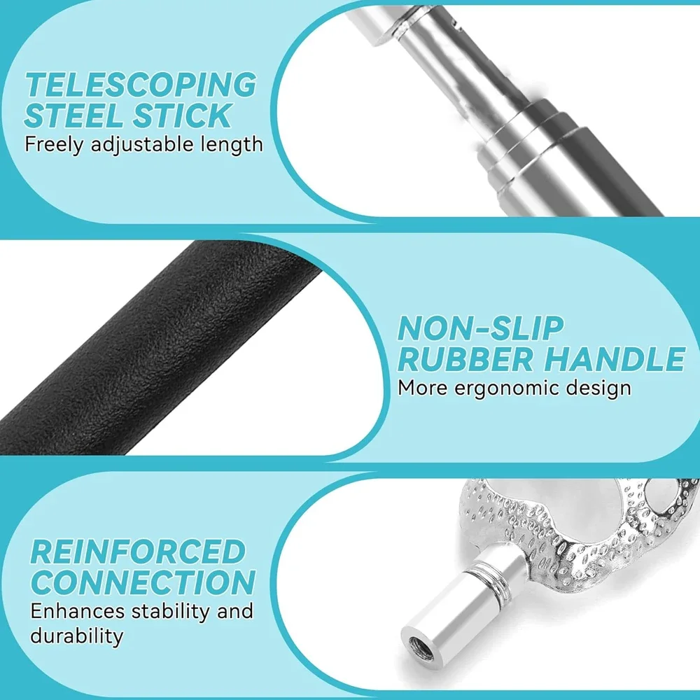 Stainless Steel Telescopic Back Scratchers Set 5 Stainless Steel Telescopic Back Scratchers Set - Image 5
