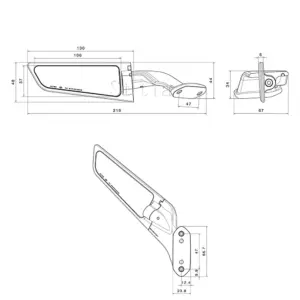 Kawasaki Ninja ZX6R 2019-2025 Rearview Mirror 12 S9710d5a07a4a482c8619936f647c538eX