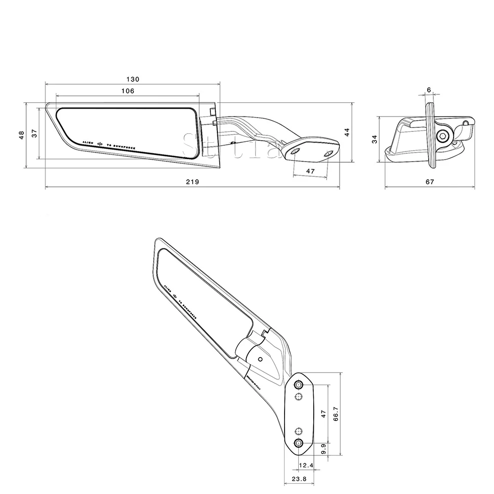 Kawasaki Ninja ZX6R 2019-2025 Rearview Mirror 6 Kawasaki Ninja ZX6R 2019-2025 Rearview Mirror - Image 6