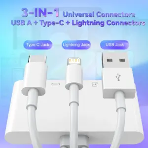White 5-in-1 USB C/Lightning Card Reader 10 S9726a988208b49a296cd1edfafcfe546z