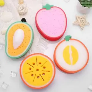 Fruit-Shaped Bath Sponges Set for Kids