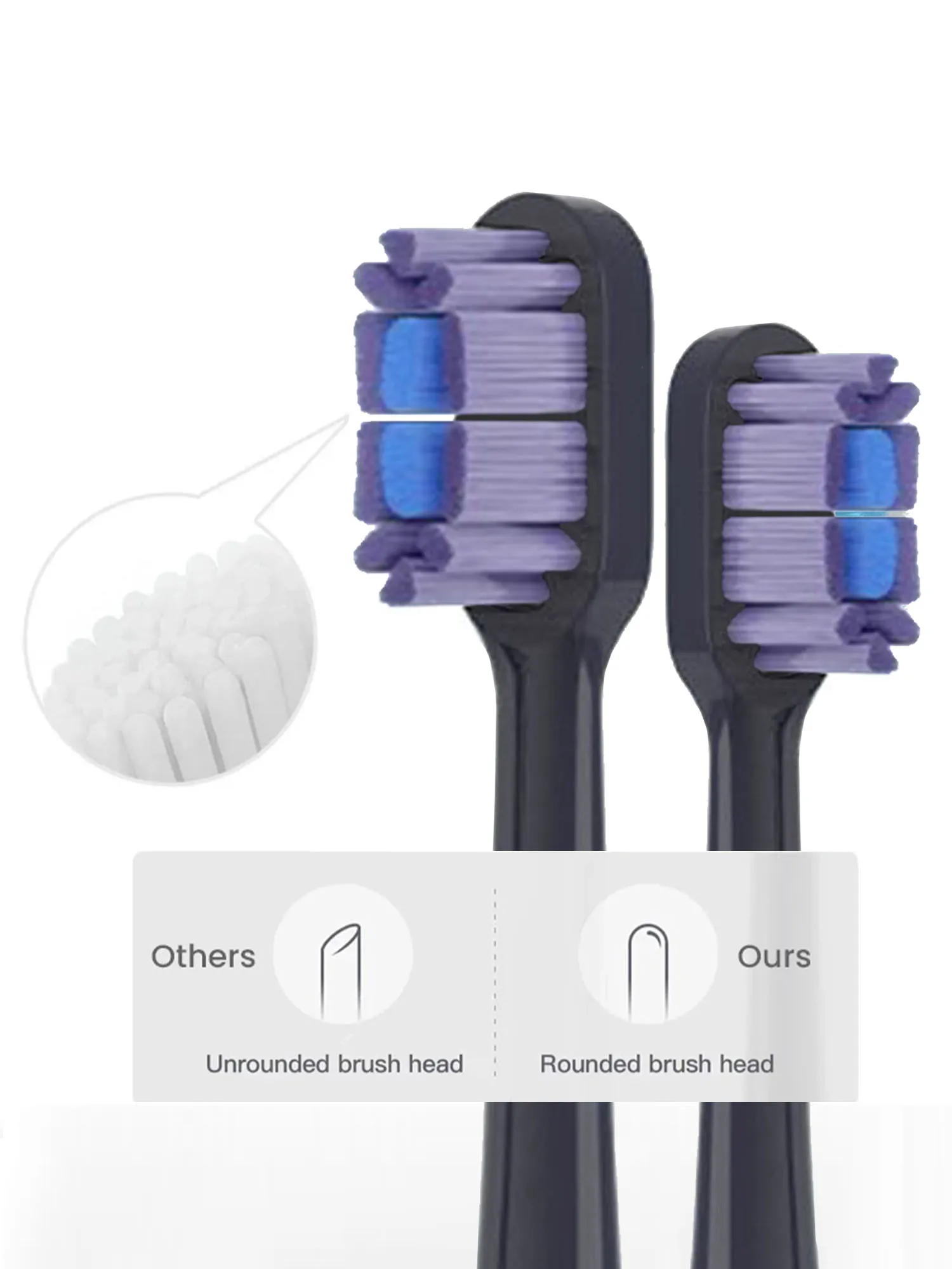 Xiaomi Mijia T700 Replacement Toothbrush Heads Set 2 Xiaomi Mijia T700 Replacement Toothbrush Heads Set - Image 2