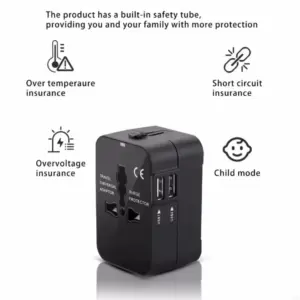 Universal Travel Adapter with USB-C and Safety Features 13 S97ed8f0fbbe747659648ee9f76244ded6