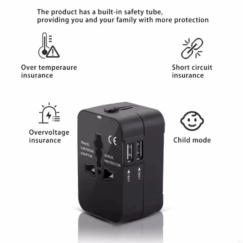 Universal Travel Adapter with USB-C and Safety Features 6 Universal Travel Adapter with USB-C and Safety Features - Image 6