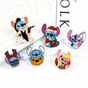 Disney Stitch & Angel Enamel Brooch Set 11 S98471d4dc74146daaa14aeb20d345d61G