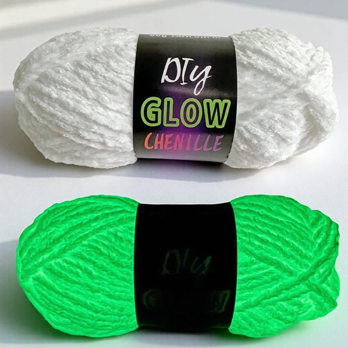 Glow-in-the-Dark Chenille Velvet Yarn for Crafts 10 Glow-in-the-Dark Chenille Velvet Yarn for Crafts - Image 10