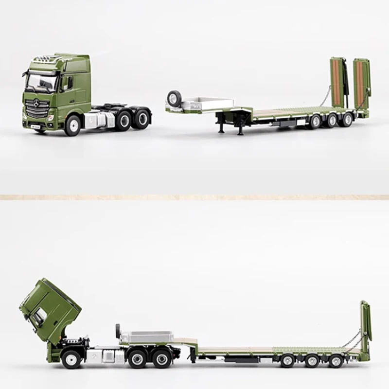 Military Green Diecast Truck Trailer Model 1:64 Scale 2 Military Green Diecast Truck Trailer Model 1:64 Scale - Image 2