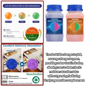 Reusable Silica Gel Moisture Absorber with Indicator 13 S98f35682c20248bb902ad8ec84e38f1cL