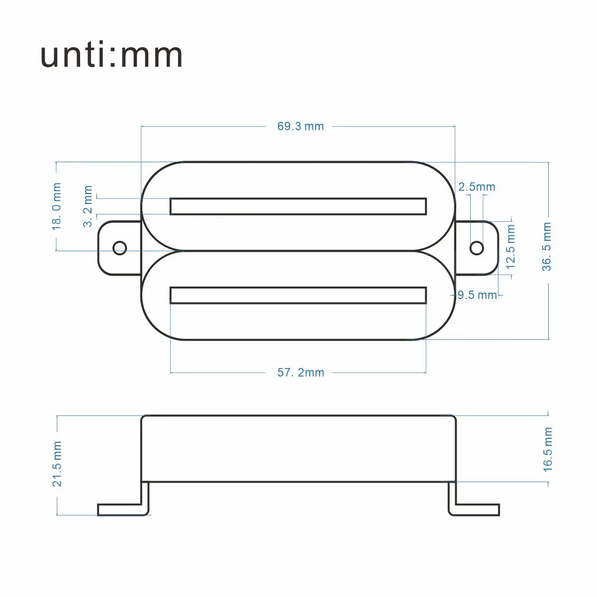 White Ceramic Guitar Pickup Set with High Output 2 White Ceramic Guitar Pickup Set with High Output - Image 2