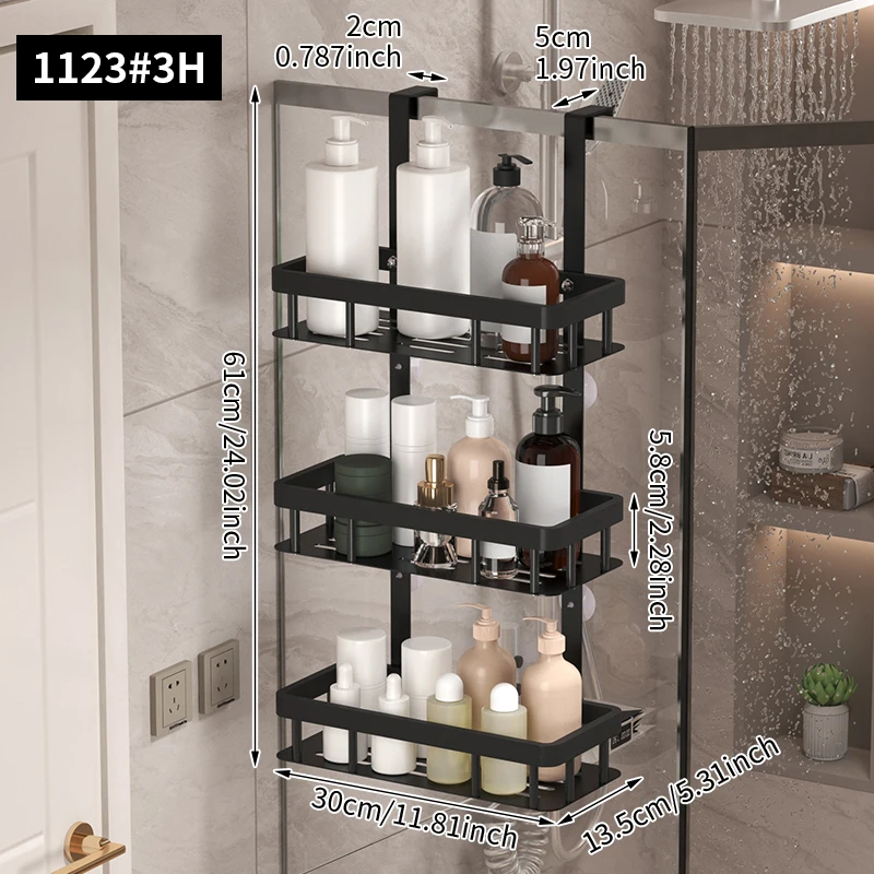 Wall-Mounted Bathroom Storage Rack 1123-3H 7 Wall-Mounted Bathroom Storage Rack 1123-3H - Image 7