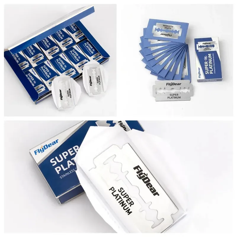 Flydear Platinum Stainless Steel Safety Razor Blades 6 Flydear Platinum Stainless Steel Safety Razor Blades - Image 6