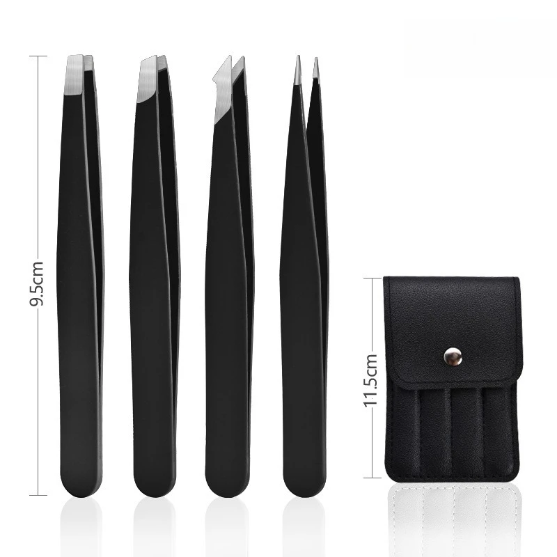 Purple Stainless Steel Eyelash Tweezers Set 8 Purple Stainless Steel Eyelash Tweezers Set - Image 8