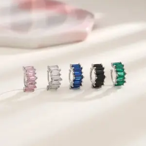 Geometric Silver-Tone Ear Cuff with Zircon 11 S99c267a8eae84b92b4e997b405059183v