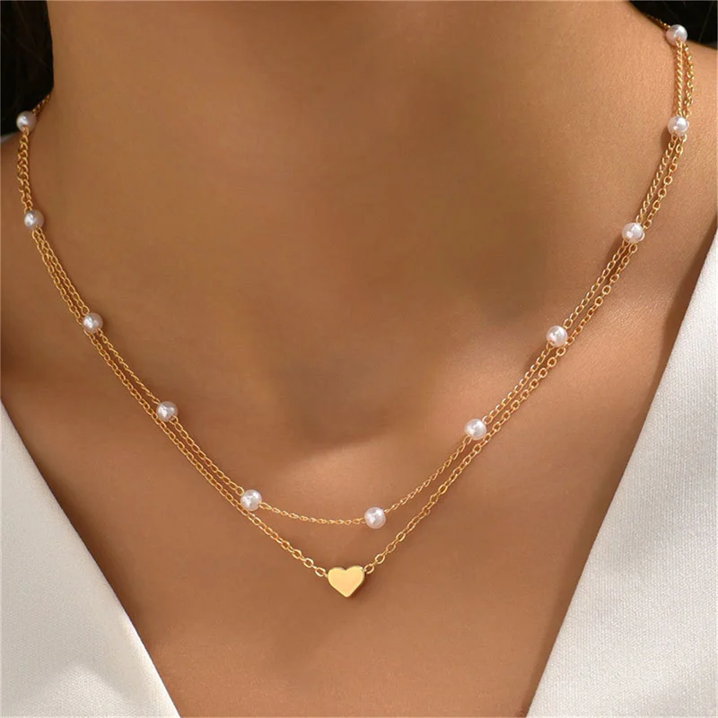 Multilayer Pearl Necklace with Gold Cross Pendant 9 Multilayer Pearl Necklace with Gold Cross Pendant - Image 9