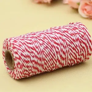 Red Cotton Craft Rope - 100m, 2mm Diameter 9 S9aadde8368324e9494160c9dd0a038072