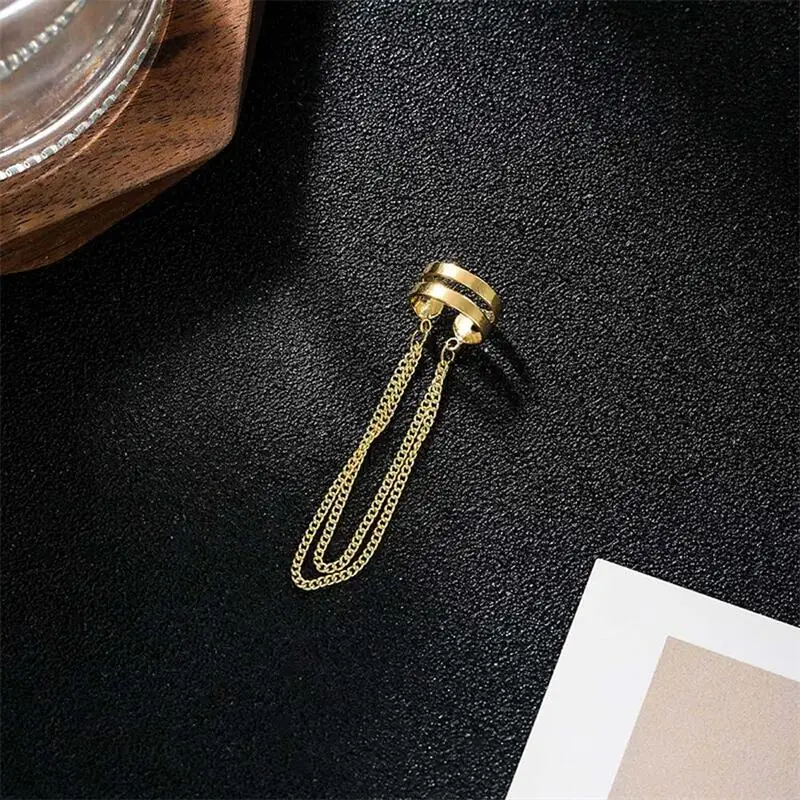 Multilayer Tassel Unisex Clip-On Ear Cuff 4 Multilayer Tassel Unisex Clip-On Ear Cuff - Image 4