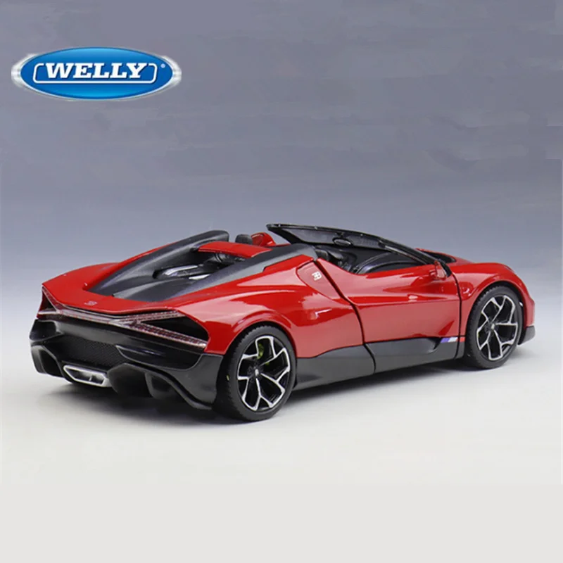 Bugatti W16 Mistral 1:24 Diecast Model in Red 4 Bugatti W16 Mistral 1:24 Diecast Model in Red - Image 4