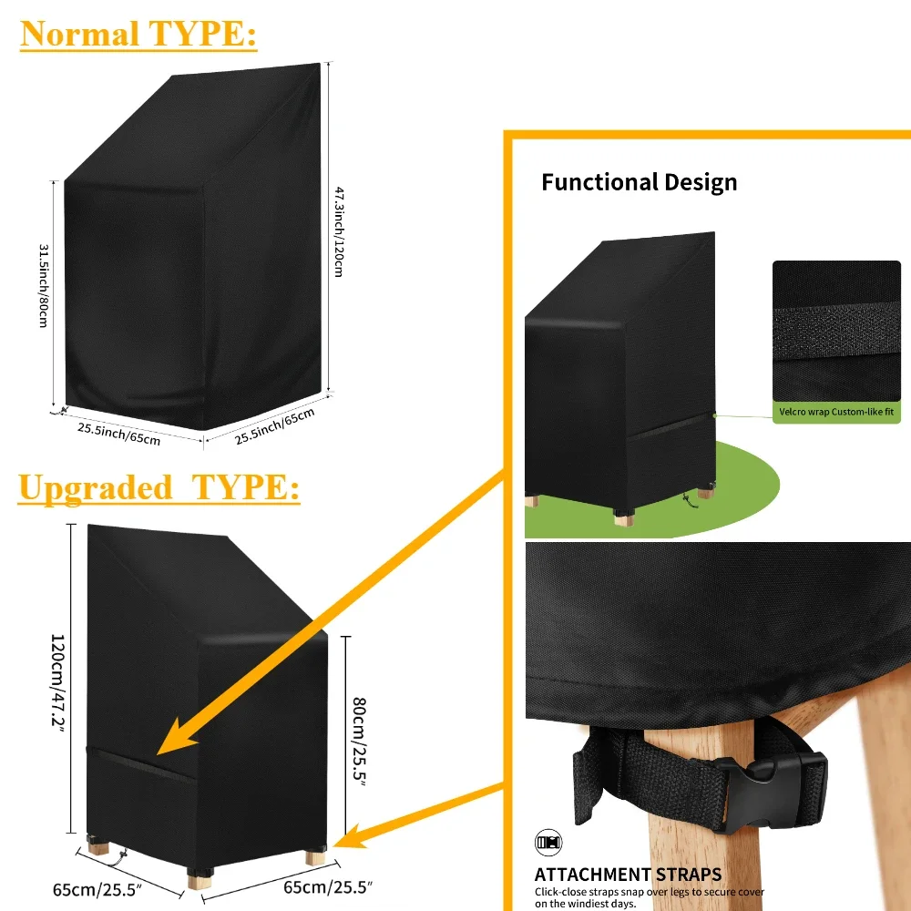 Waterproof Garden Chair Cover 65x80x120cm 4 Waterproof Garden Chair Cover 65x80x120cm - Image 4