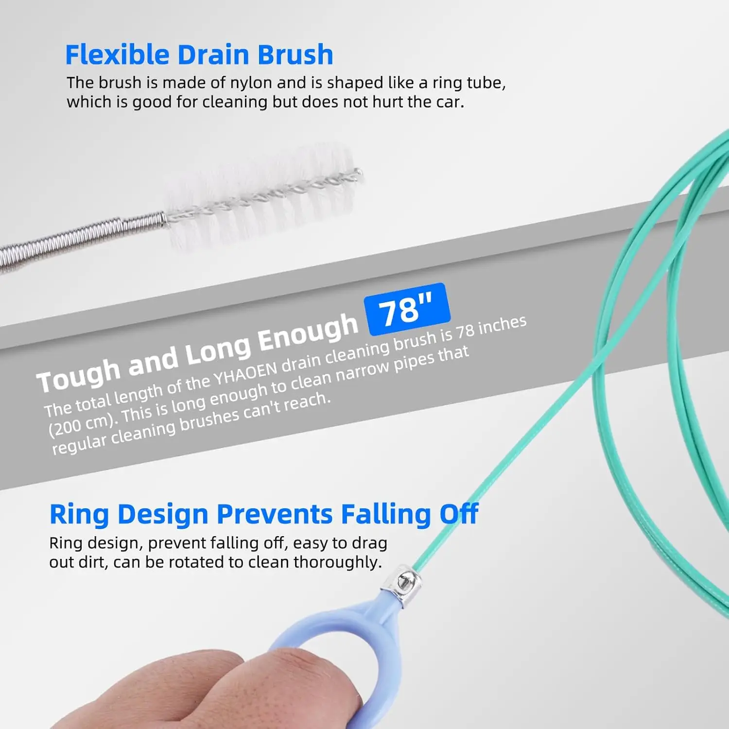 Flexible Steel and Nylon Car Drain Cleaning Brush 4 Flexible Steel and Nylon Car Drain Cleaning Brush - Image 4