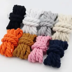 Thick Round Canvas Shoelaces, 10mm Diameter