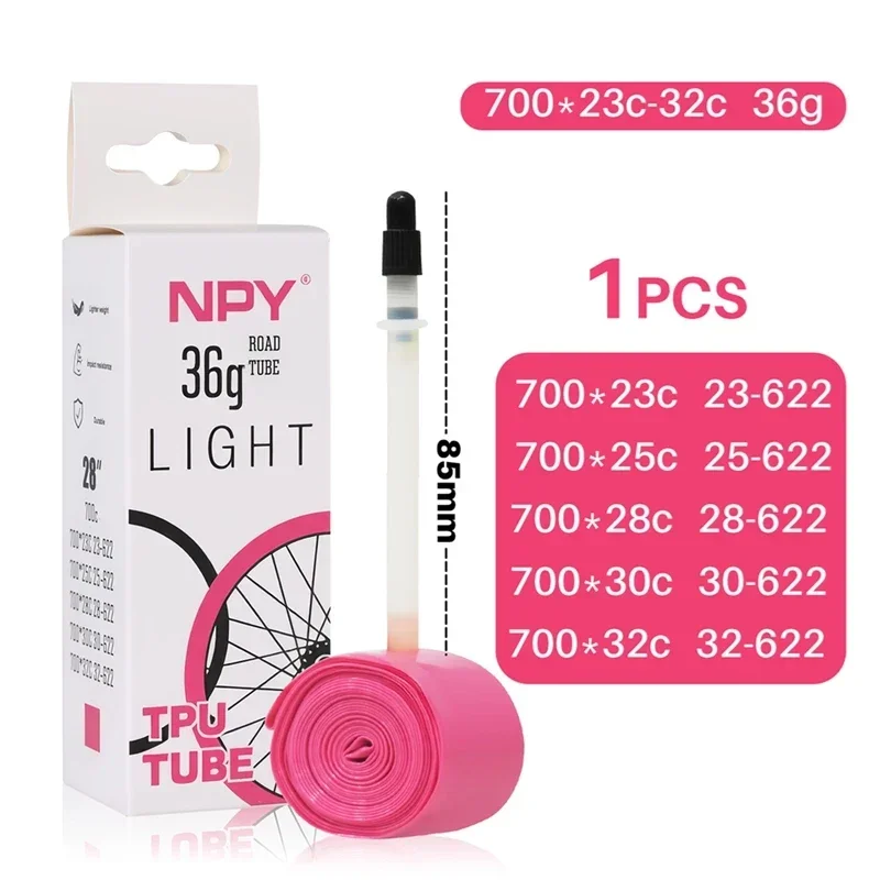 Ultra-Light TPU Bike Inner Tube for 700C Wheels 8 Ultra-Light TPU Bike Inner Tube for 700C Wheels - Image 8