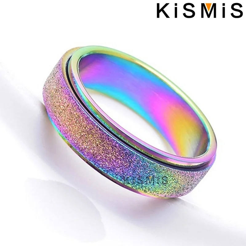 Vibrant Stainless Steel Fidget Ring for Adults 3 Vibrant Stainless Steel Fidget Ring for Adults - Image 3