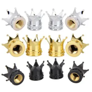 Crown Aluminum Valve Caps for Vehicles 12 S9e24113d5b76432388b8978985253154m