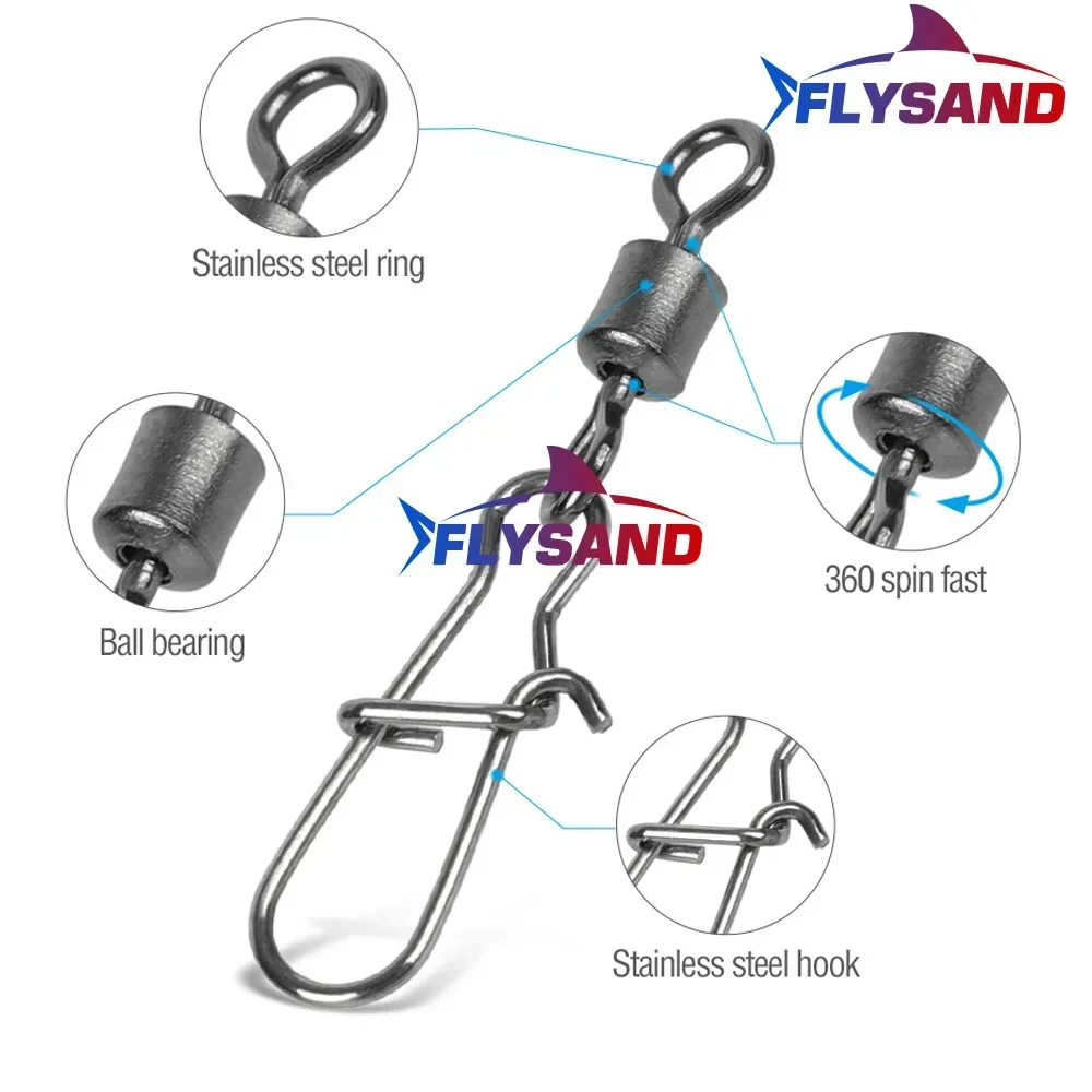 Premium Stainless Steel Fishing Swivels Set 3 Premium Stainless Steel Fishing Swivels Set - Image 3