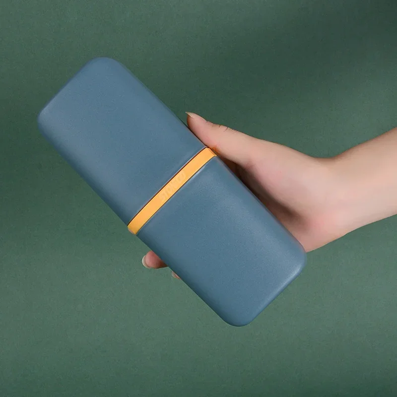 Travel Toothbrush Holder in Blue and Orange 6 Travel Toothbrush Holder in Blue and Orange - Image 6