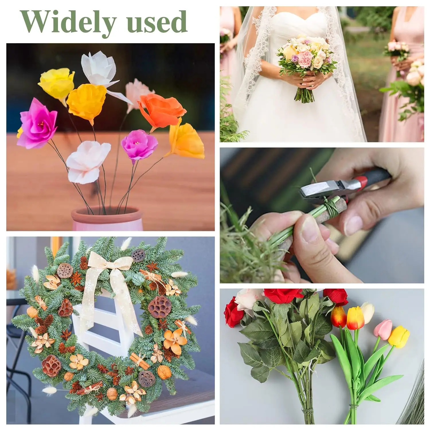 Versatile 14" Floral Wire Set - 100 Pieces 6 Versatile 14" Floral Wire Set - 100 Pieces - Image 6