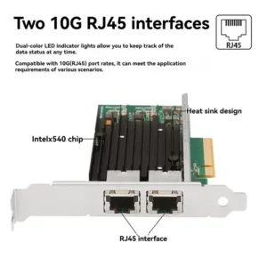 X540-T2 Dual Port 10GbE PCIe Network Card 10 S9f9ee876f6194897b5e4c75ead371e93b