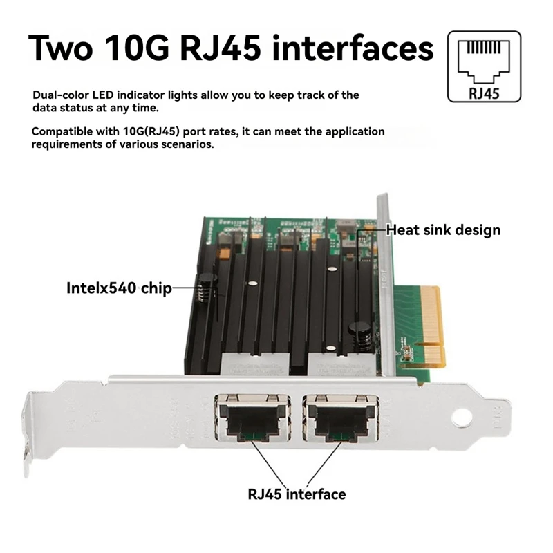 X540-T2 Dual Port 10GbE PCIe Network Card 5 X540-T2 Dual Port 10GbE PCIe Network Card - Image 5