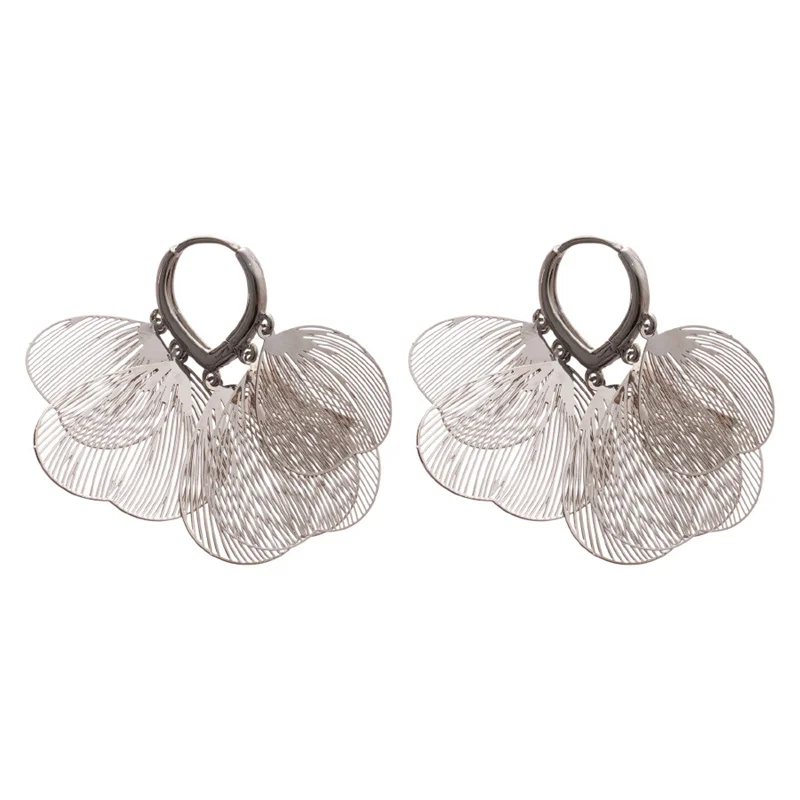 Elegant White Copper Alloy Drop Earrings 5 Elegant White Copper Alloy Drop Earrings - Image 5