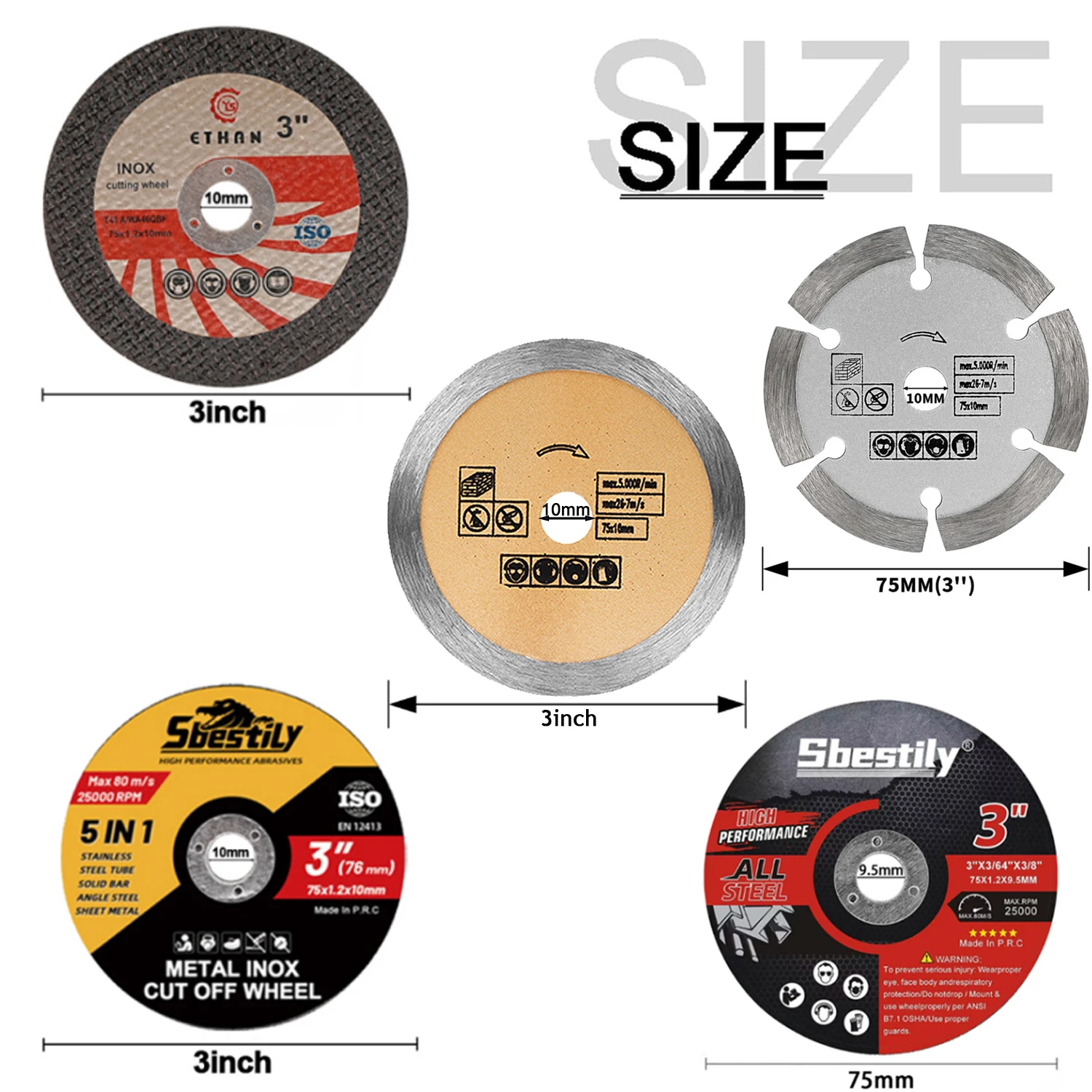 Versatile 3-Inch Metal Cutting Disc Set 2 Versatile 3-Inch Metal Cutting Disc Set - Image 2