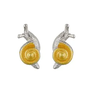 Stylish Snail-Shaped Gold and Silver Earrings 10 Sa0649468eed24a4486322756d74c8f9fu