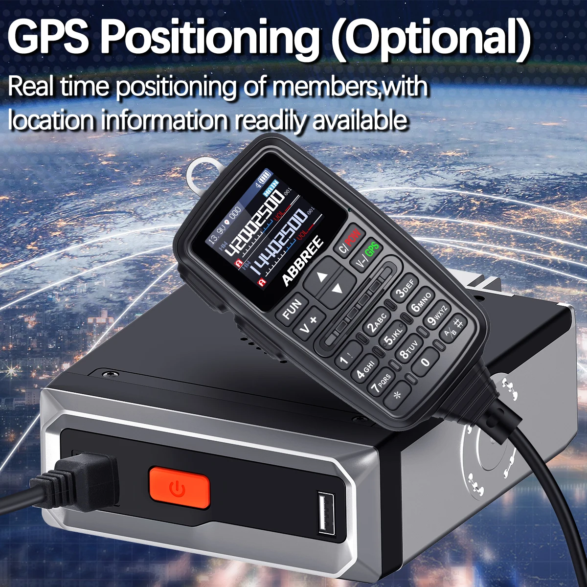 ABBREE AR-7600 GPS Mobile Radio 25W-50W, Dual Band 3 ABBREE AR-7600 GPS Mobile Radio 25W-50W, Dual Band - Image 3