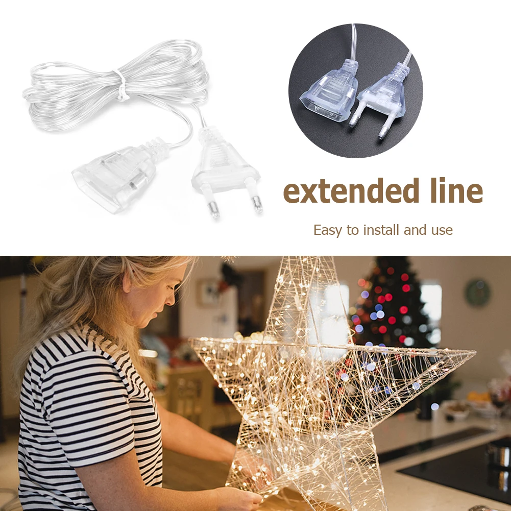 Transparent Power Extension Cable, 3m, EU/US Plug 6 Transparent Power Extension Cable, 3m, EU/US Plug - Image 6