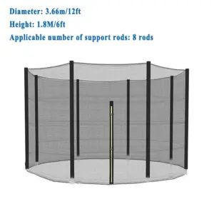 Black Outdoor Trampoline Safety Net for 6-12ft 19 Sa2a088283aac4ca19afb6f0f5e0ab6edP