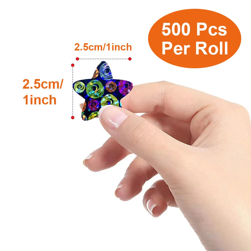 Vibrant Glitter Star Stickers Pack (50/500 pcs) 2 Vibrant Glitter Star Stickers Pack (50/500 pcs) - Image 2