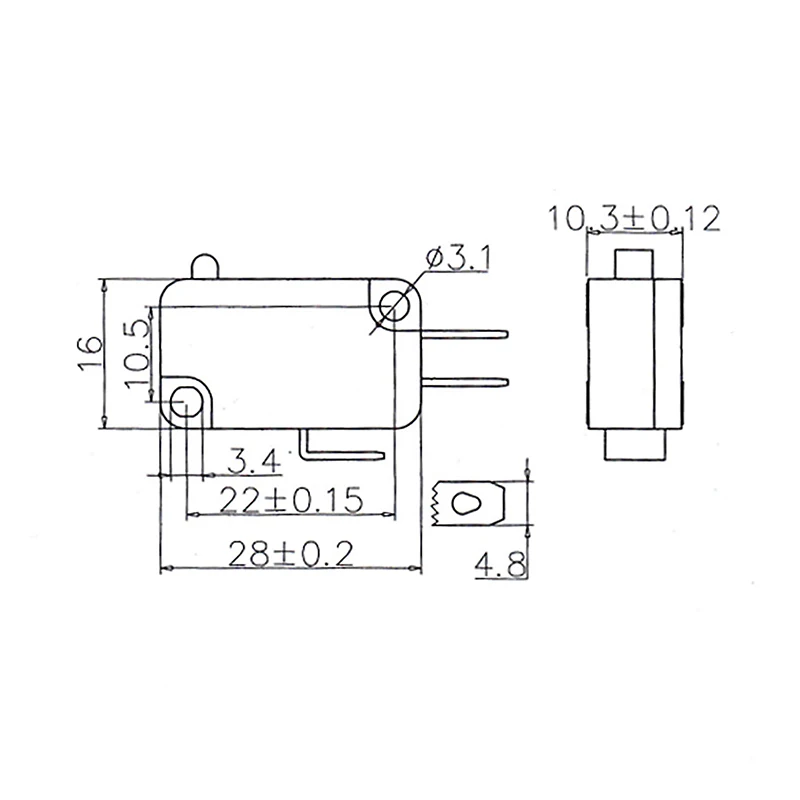 Micro Limit Switch Model KW7-0-A for Control 6 Micro Limit Switch Model KW7-0-A for Control - Image 6