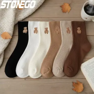 Cozy Women’s Mid-Calf Bear Tube Socks