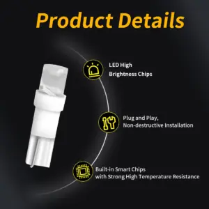 Vibrant Set of T5 Automotive LED Bulbs 11 Sa389b23f19ac4ea881487d1dc1709c29W