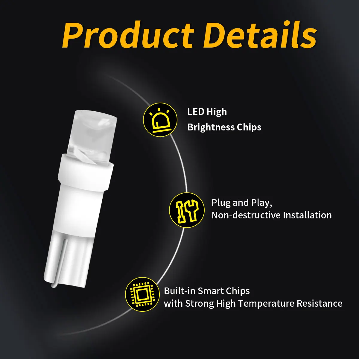 Vibrant Set of T5 Automotive LED Bulbs 2 Vibrant Set of T5 Automotive LED Bulbs - Image 2