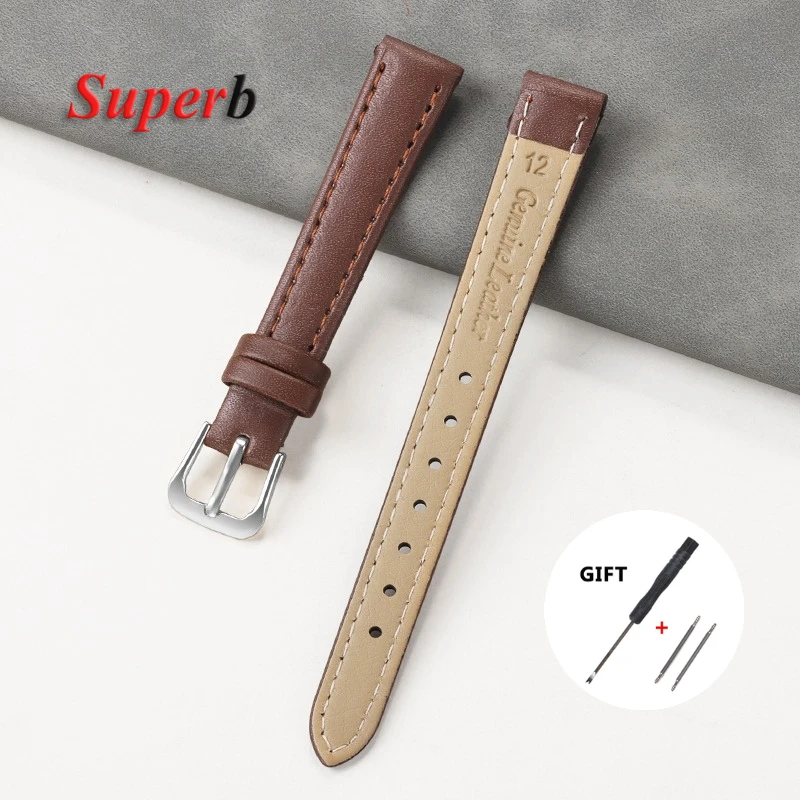 Premium Black Leather Watch Strap 8-24mm Wide 9 Premium Black Leather Watch Strap 8-24mm Wide - Image 9