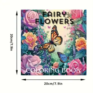Fairy Flowers Adult Coloring Book with Floral Designs 10 Sa3e1c4c0b27d4df1a503c02ca229a950p