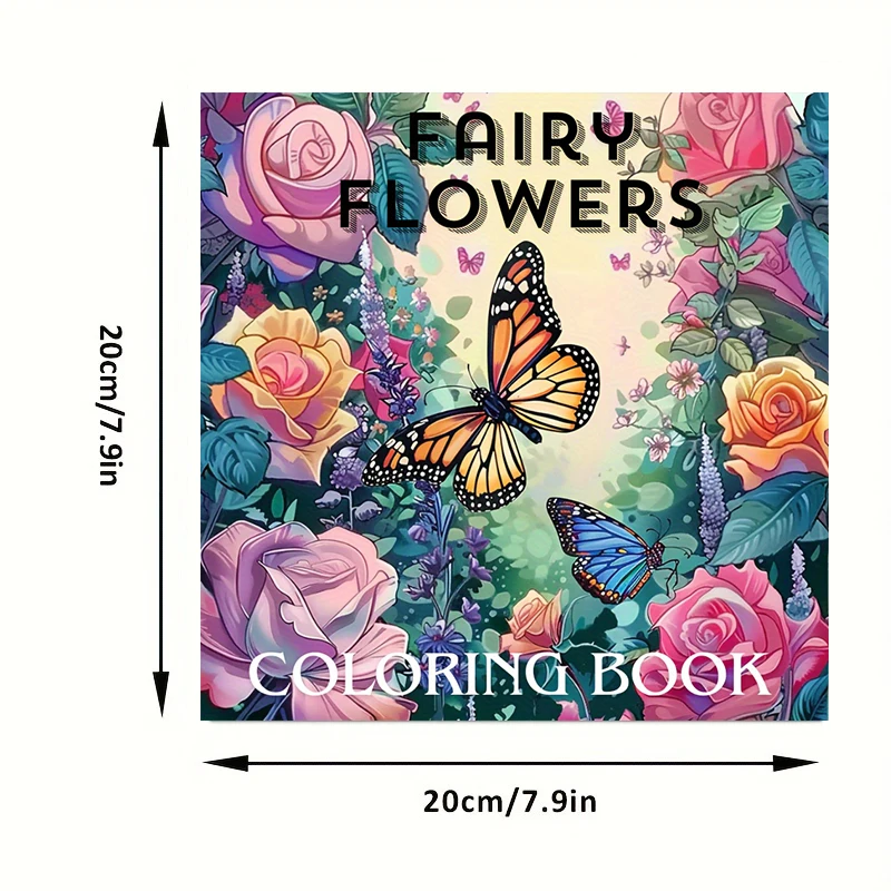Fairy Flowers Adult Coloring Book with Floral Designs 5 Fairy Flowers Adult Coloring Book with Floral Designs - Image 5