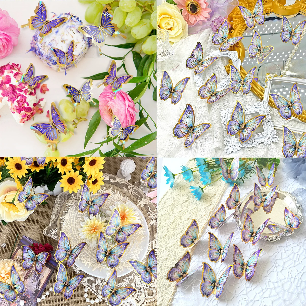 Vibrant 3D Butterfly Wall Sticker Set 5 Vibrant 3D Butterfly Wall Sticker Set - Image 5