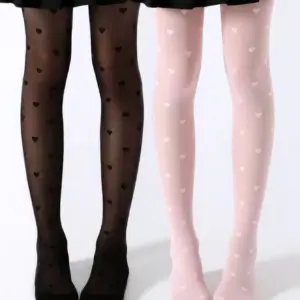 Girls' Heart Pattern Tights Set for Summer